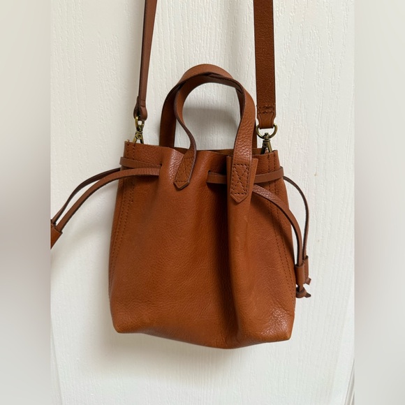 Madewell Small Drawstring Leather Transport Tote - Picture 2 of 4